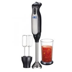 Anex - Deluxe Hand Blender with Beater - Black & Silver AG-123EX  2 Year Brand Warranty (3 Months 0% Percent Profit, Product Available on 48 Months Installment)_S.E